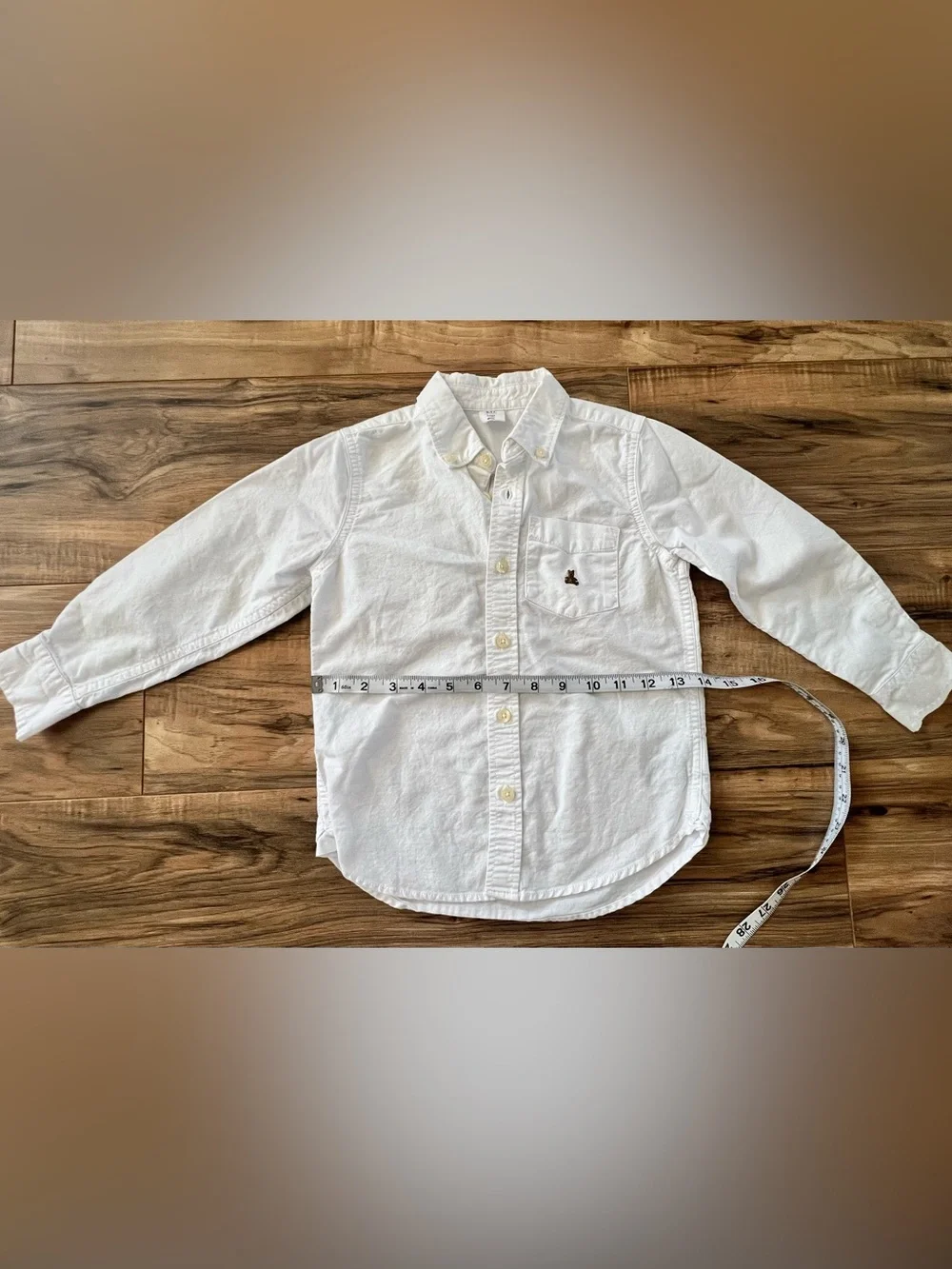 GAP White Button-Down Shirt with Pocket Embroidery